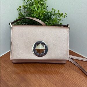 Kate Spade NY Newbury Lane Sally Crossbody Bag Rose Gold Metallic Bag